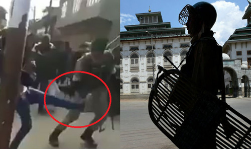 kashmir youth attack on jawan