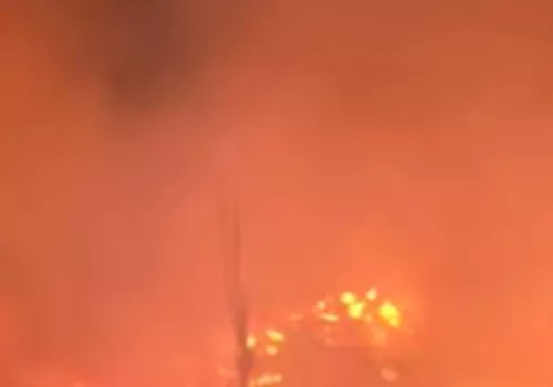 fire accident near metro station