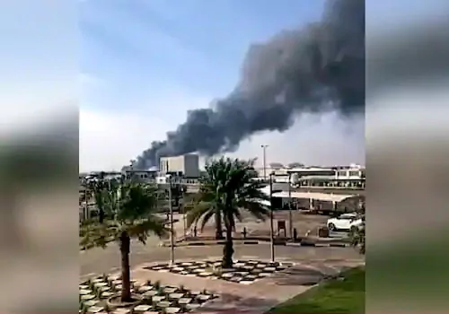 Drone bomb attack on abudabi airport