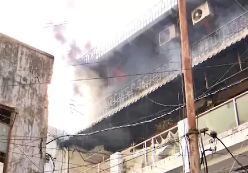 A huge fire in the old town