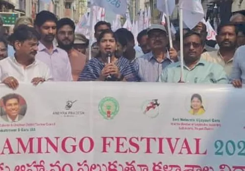 flemingo festival rally in tirupathi