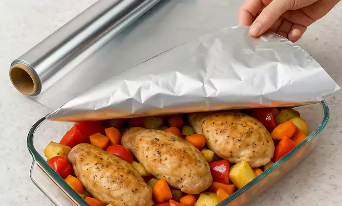 Are you packing food in aluminum foil