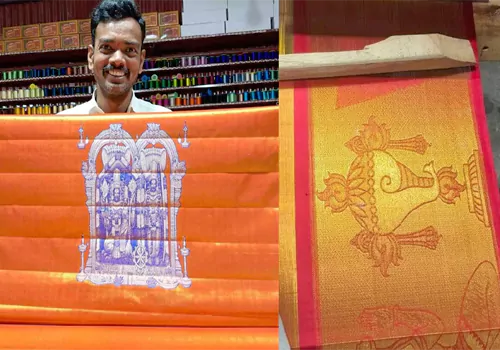 sirisilla weaver hariprasad weaves golden saree