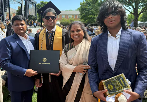 kavitha express happy for sons graduation