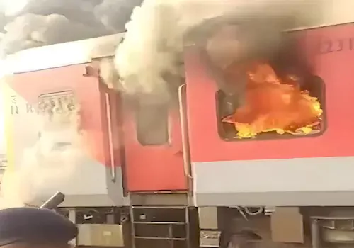 fire accident in garibhrath train