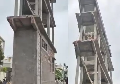 three stories building in half cent land