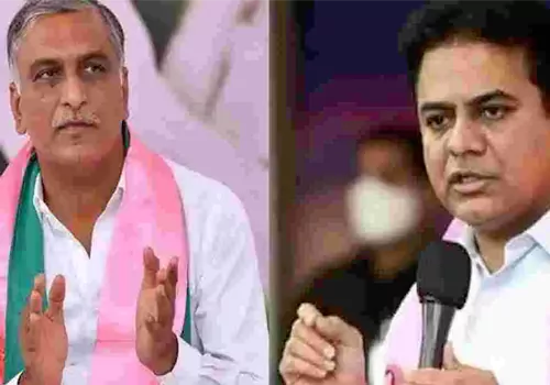 harishrao in delhi for ktr