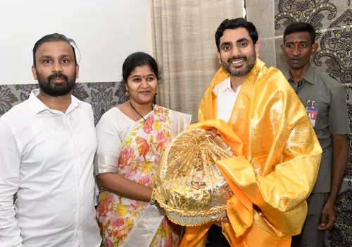 anam daughter kaivalya reddy meets lokesh