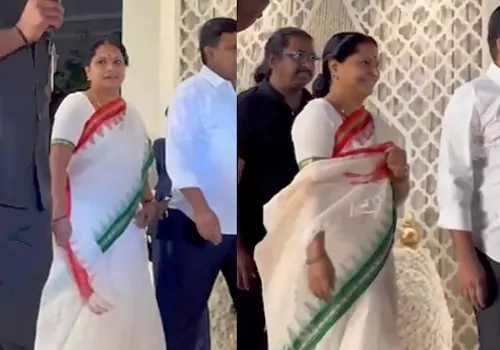 kavitha saree spark political debate