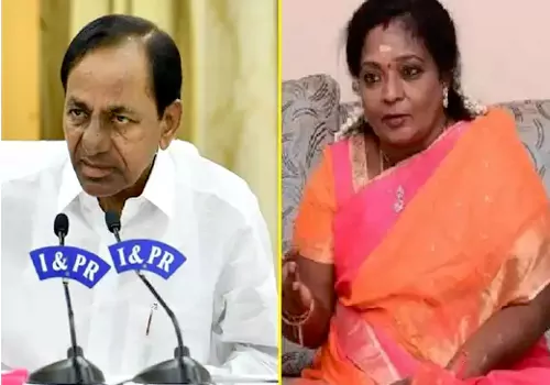 is telangana governer tamilsai war with cm kcr