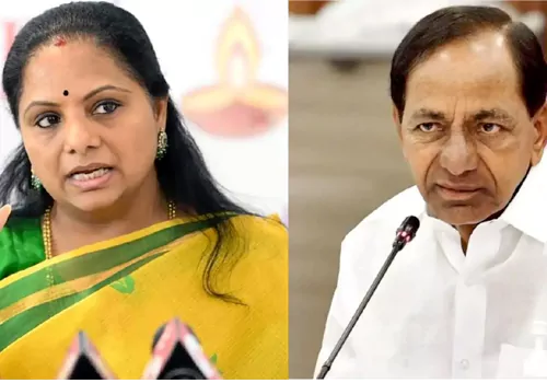 kavitha kalvakuntla direct attack on kcr