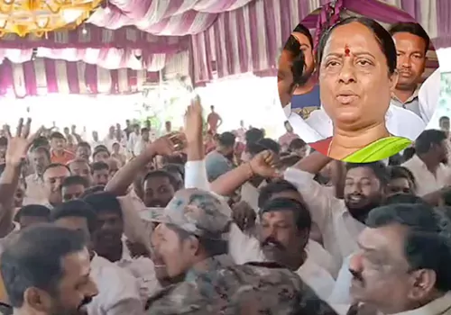 Protocol controversy in Minister Konda Surekha Sabha