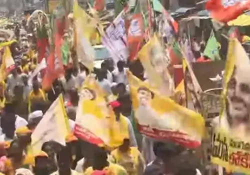 lokesh nomination rally like victory celebration