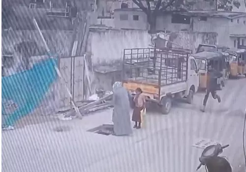 kid escaped from manhole accident