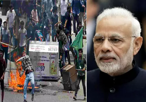 why modi silence on bangladesh roits