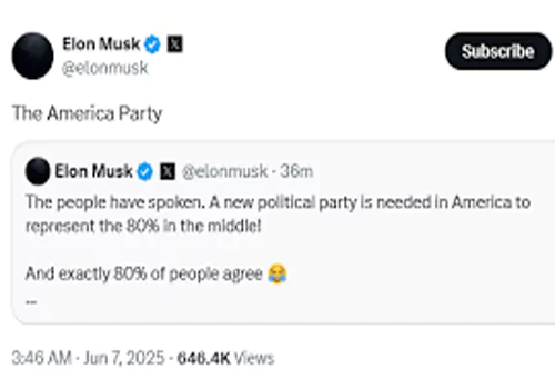 elonmusk float new political party