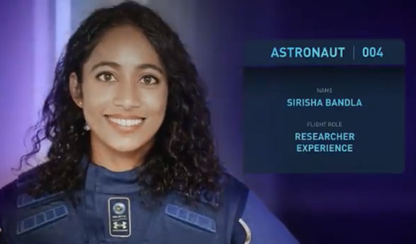 Telugu orgin women sirisha bandla into space