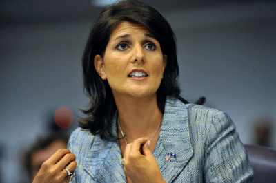  South Carolina Governor Nikki Haley