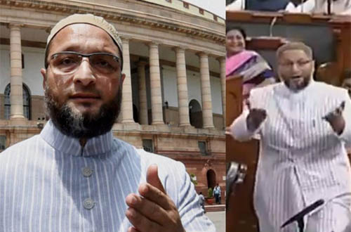 Owaisi says Allahu Akbar as MPs chant Jai Shri Ram in Lok Sabha