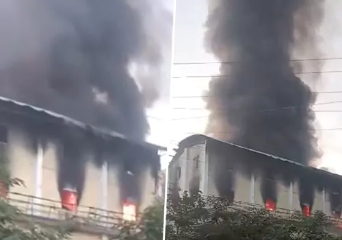 fire accident in parawada farma city