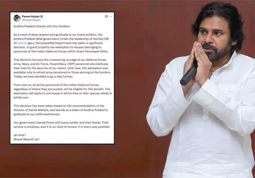 Property tax exemption for defence staff in ap