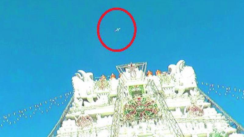 Aircraft over Tirumala creates panic