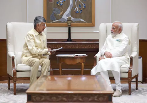 ప్రధాని మోదీతో సీఎం చంద్రబాబు భేటీ..అమరావతి నిర్మాణ పనులపై చర్చ