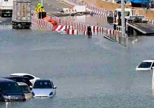 rain havoc in the desert country