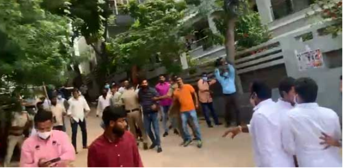 High Tension at Revanth reddy house