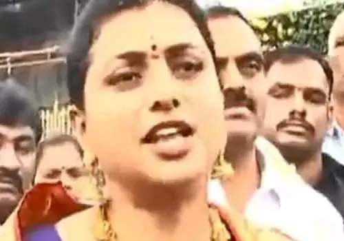 roja political comments in tirumala