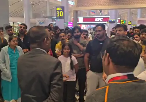 commuturers agitate in shamshabad