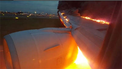 singapore flight fire