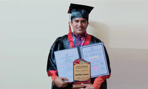 teluguone anchor sp nayak awarded doctorate