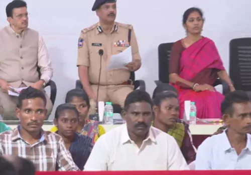 37 maoists surrender in presense of telangana dgp