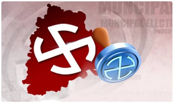 political leaders family members in telangana municipal fight