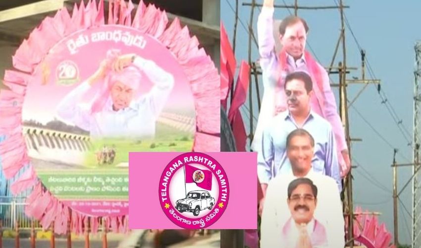 ghmc silent on trs flexi banners in hyderabad