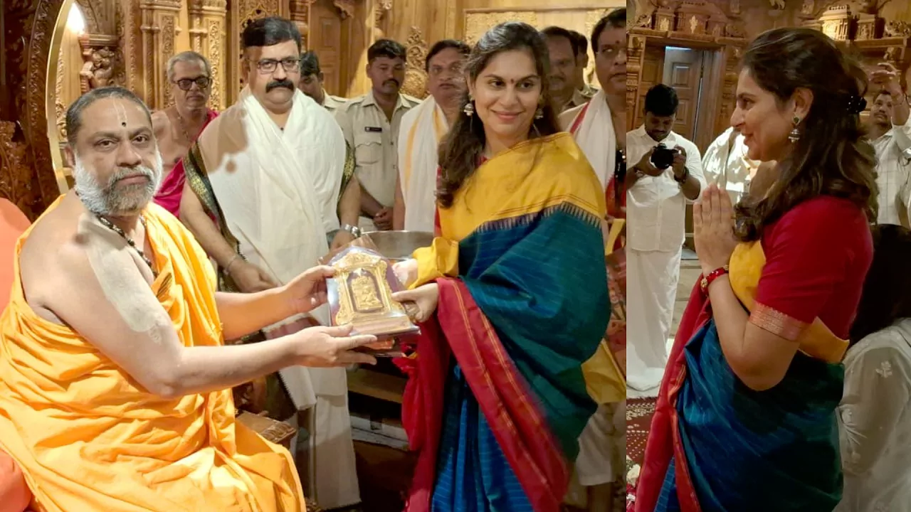 మంత్రాలయంలో మెగా కోడలి సందడి.. రాఘవేంద్రుడికి మొక్కులు చెల్లించుకున్న ఉపాసన.!