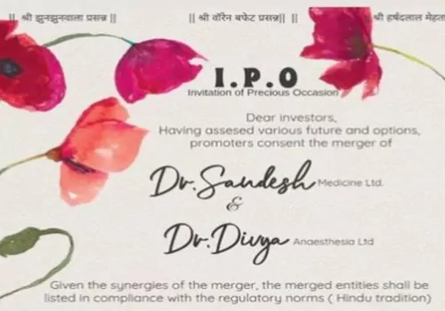 Variety wedding card with stock exchange theme