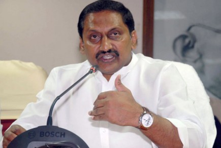 cm kiran kumar reddy