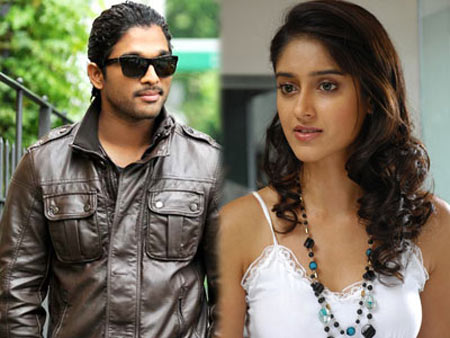 Allu Arjun Bite Ileana Lips in Lip Lock