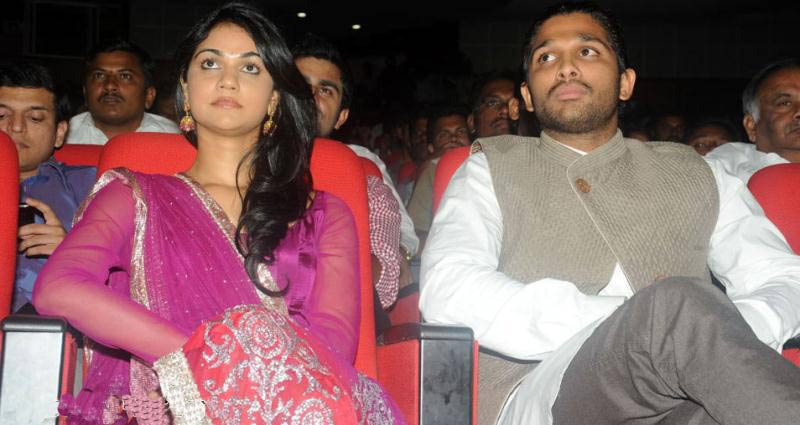 Allu Arjun, Sneha Reddy @ Badrinath Audio