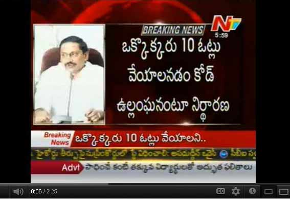 kiran kumar reddy 10 votes
