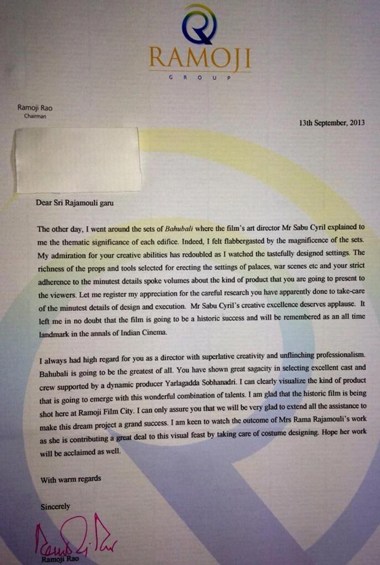 Ramoji All Praises Rajamouli, ramoji rao praises rajamouli, ramoji rao praised rajamouli for bahubali, ramoji rao praises director rajamouli for bahubali art work.