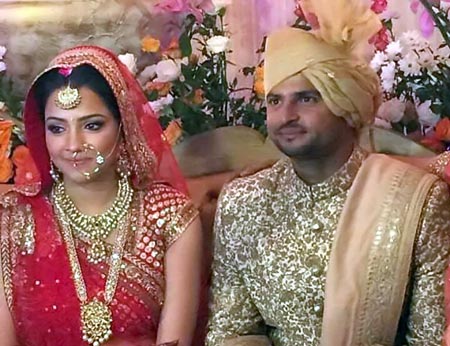 Suresh Raina Marriage Wedding Photos, Suresh Raina Wedding Photos, Suresh Raina Marriage Photos, Suresh Raina Wedding pics, Suresh Raina Marriage images, Suresh Raina ties the knot, Suresh Raina fiancee Priyanka