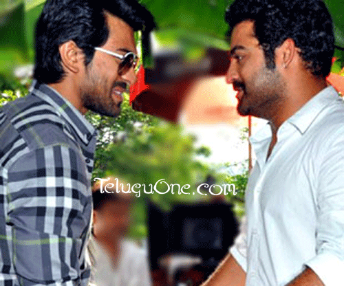 Ram Charan,NTR in Ramoji Film City