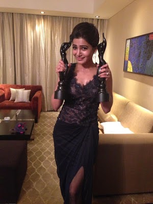 Samantha Bagged two Filmfare awards, samantha filmfare awards 2013,Samantha 60th Idea Filmfare Awards 2013 