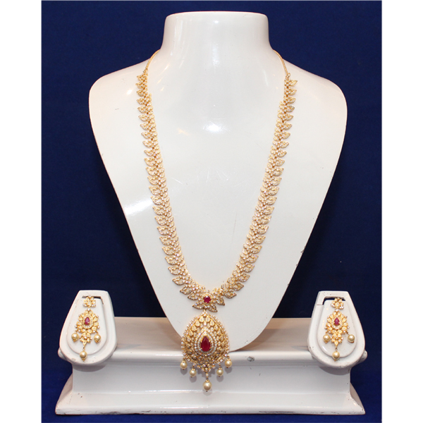 OneGramJewellery NecklaceSets CZStonesLongNecklaceSet1
