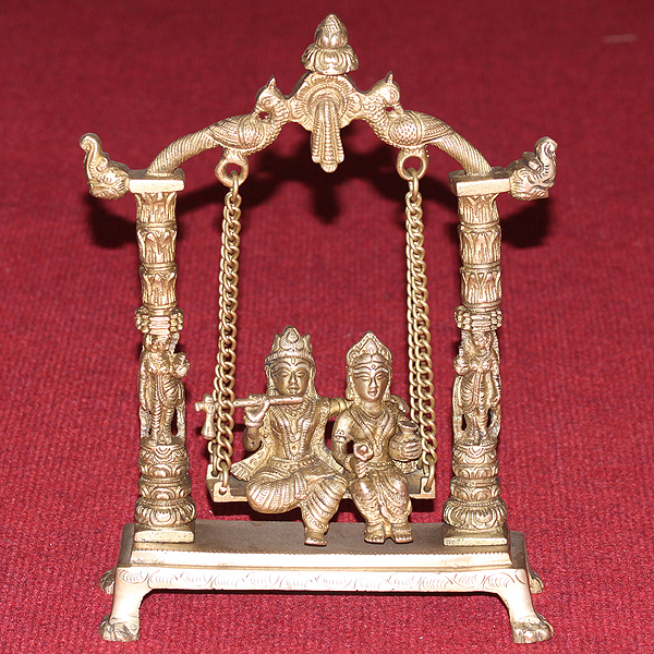 HomeDecor BrassIdols RadhaKrishna2 Keeptheidolofsymbolof