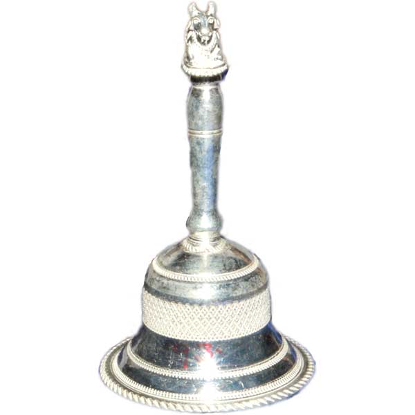 SilverStore PoojaItems NandiGhanta50Grams NandiGhanta50