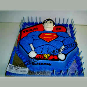 Hyderabad-Special-Cakes | Toon-Cakes-for-Hyderabad | SUPERMAN-CAKE |  Superman---The-dream-come-true-for-any-kid-who-wan